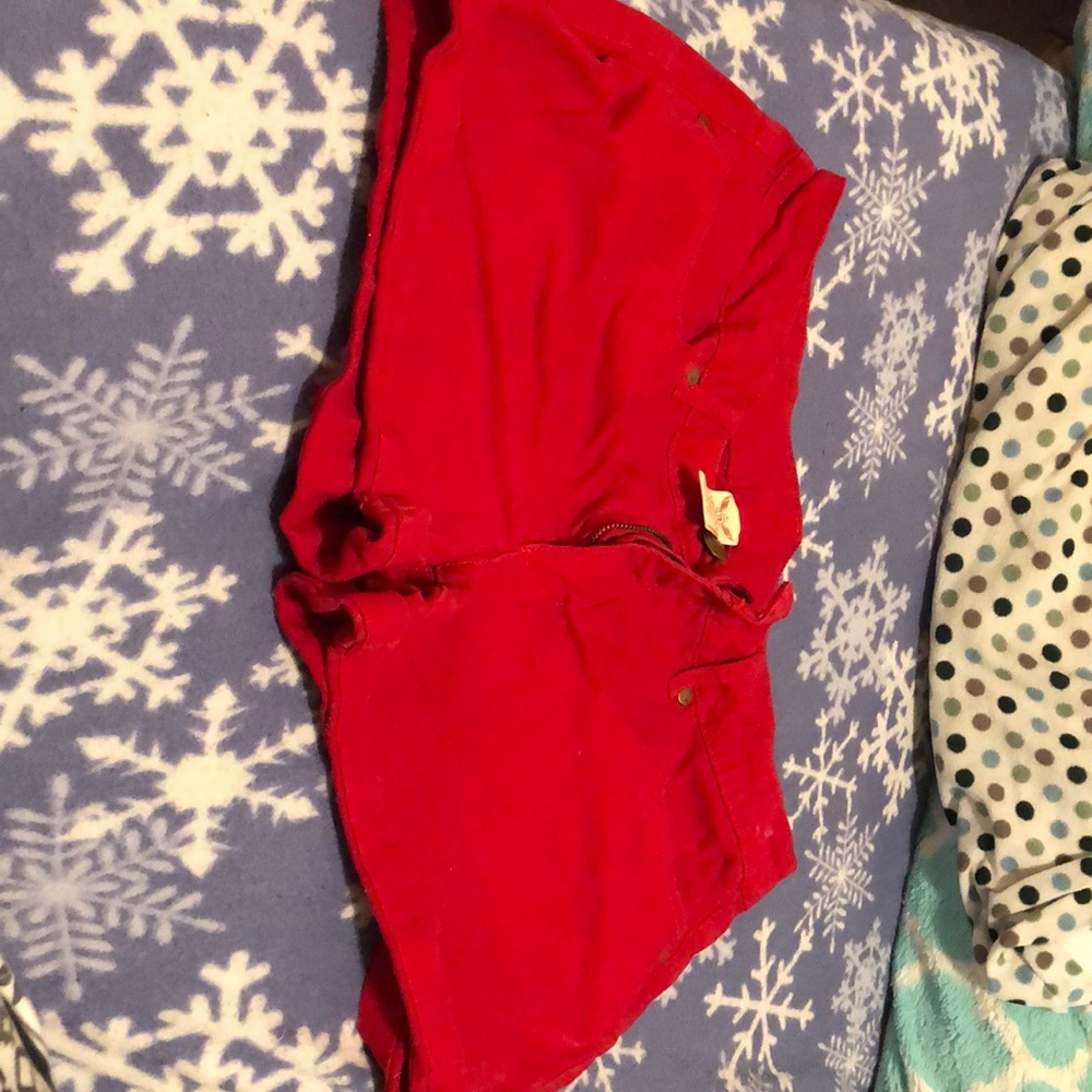 Red faded glory shorts.